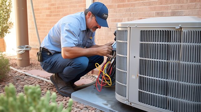 Air conditioner service technician
