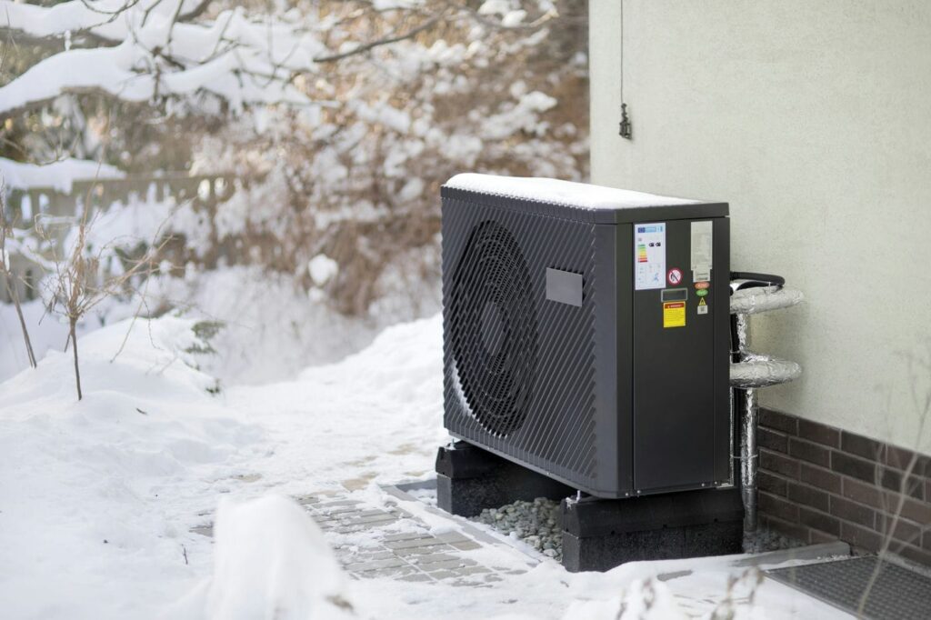 heat pump installation in winter