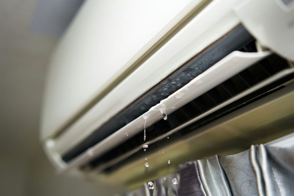 AC unit dripping water leak